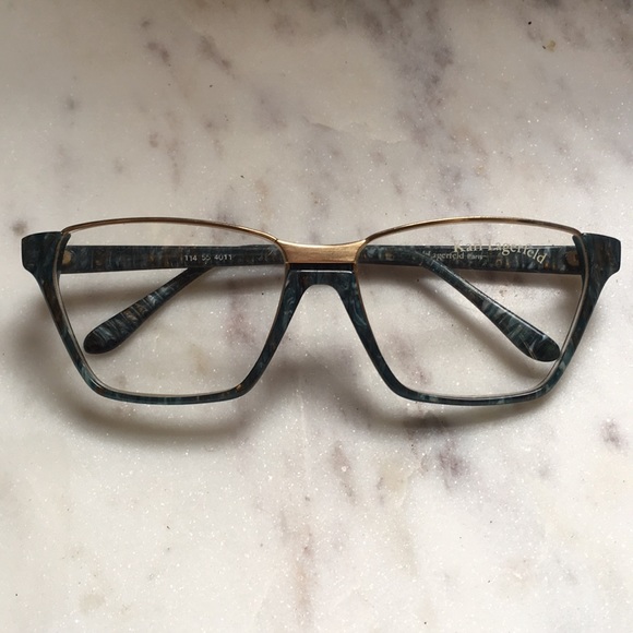 Karl Lagerfeld Accessories - Karl Lagerfeld Green Marble Reading Glasses